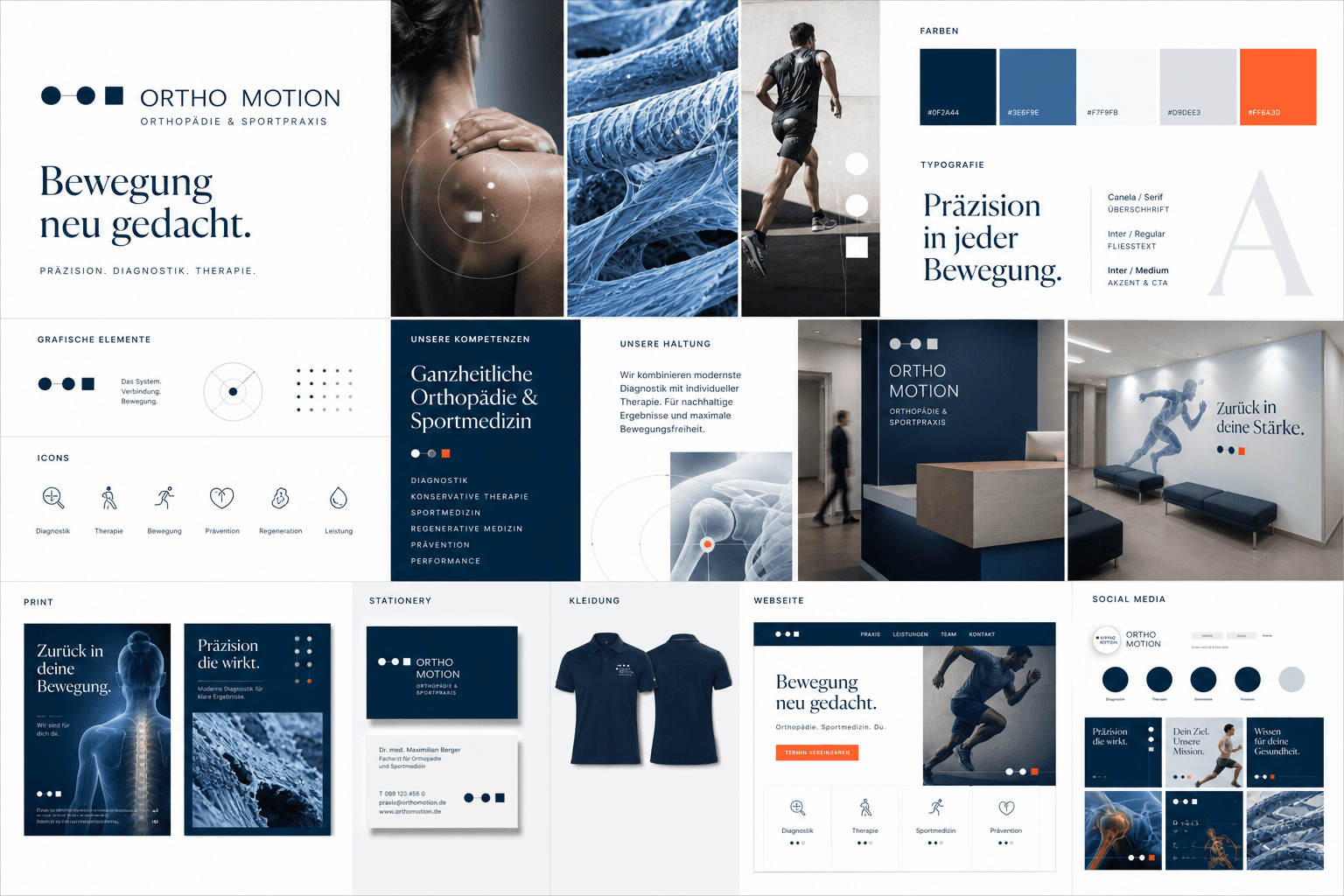 Ortho Motion Brand Design Board